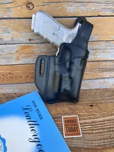 Don Hume H722 Tac Light Holster Black Leather Lined For GLOCK 17 22 31 w/ M3 - Picture 1 of 3