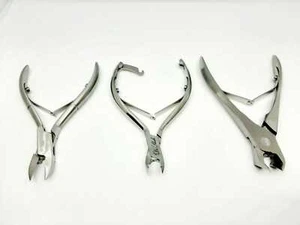 Geschenk 3er Set Diabetiker Nagelzange Kopfschneider Nagelhautzange Eckenzange - Picture 1 of 8