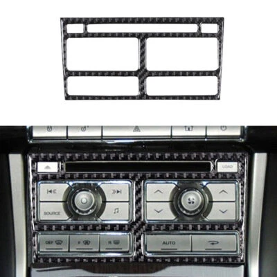 Carbon Fiber Console Radio & Climate Control Cover Trim For Jaguar XF 2009-2011 - Image 1 of 4