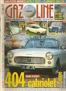 GAZOLINE 44 PEUGEOT 404 COUPE CABRIOLET DAF 44 RENAULT 5 TURBO RENAULT 4CV DERBY - Imagen 1 de 2