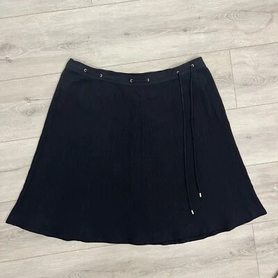 Kate Hill 黑裙 22W 亚麻混纺 — 第 1/4 张图片