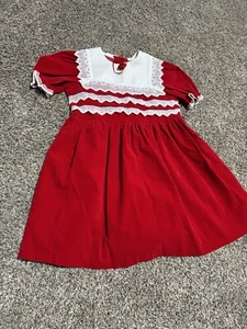 Vintage Christmas Dress Girls Size 5 - Picture 1 of 6