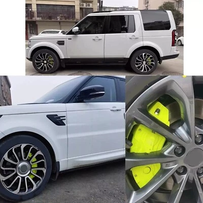 4Pcs For Land Rover/Range Rover Brake Caliper Cover Aluminum Fluorescent yellow Foto 1 de 4