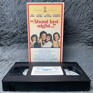 About Last Night VHS 1986 Tape Romantic Comedy Rob Lowe Demi Moore James Belushi - Picture 1 of 8