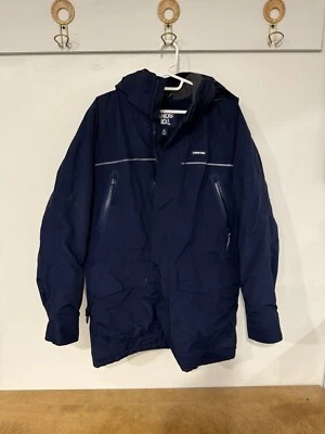 Lands' End Squall Hombres Azul Con Capucha Impermeable Chaqueta de Invierno Parka Talla Mediana Abrigo Foto 1 de 4