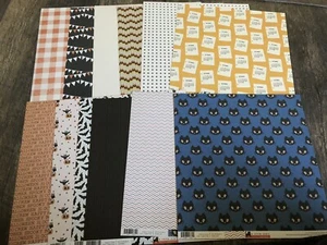Lot Of 12 Fancy Pants A Little Scary 12”x12” Scrapbooking Papers. Double sided - Picture 1 of 5
