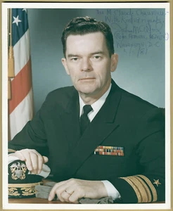 John M. Alford (1915-1988) - Contrammiraglio US Navy - Pearl Harbor - Foto firmata - Foto 1 di 2