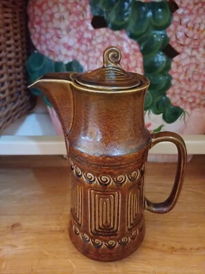 Sylvac 'Totem' Coffee Pot - Stylish Studio Pottery Brown Ceramic Pot - Image 1 of 4