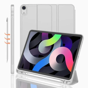 For iPad 10.2 Case 8th 7th Air 4 10.9 Pro 11 Smart Case Cover W/ Pencil Holder - Picture 1 of 22