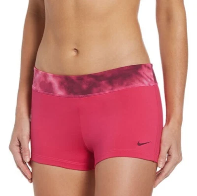Nike Swim Bottoms Women's Kick Shorts Tie Dye NESSC332-672 Pink Large New w/Tags - Image 1 of 4