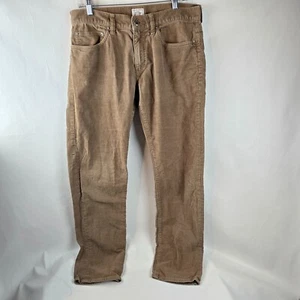 J Crew Pants Men 32x32 Beige Tan Corduroy 484 Slim Casual Normcore Minimal Basic - Picture 1 of 12