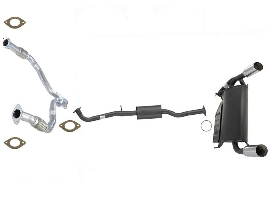 Sistema de silenciador de escape completo para Infiniti FX35 2003-2004 con juntas y puntas cromadas Foto 1 de 4