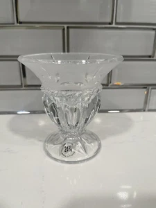 Crystal candleholder made in France 24% lead crystal frosted - Picture 1 of 3