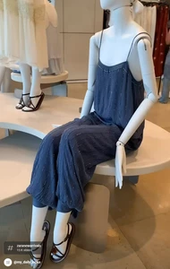 ZARA BNWT 2025. PETROL BLUE TROUSERS BEADED TIED HEM VISCOSE BOHO. 5770/121/409 - Picture 1 of 11