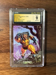 1992 Marvel Masterpieces Wolverine Prototype CGC 9 Signed Joe Jusko Auto 9 - Picture 1 of 2