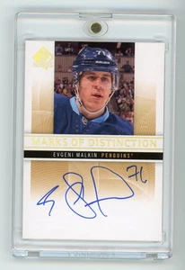 2012-13 SP AUTHENTIC MARKS OF DISTINCTION AUTO /25 EVGENI MALKIN - PENGUINS HOF - Picture 1 of 1