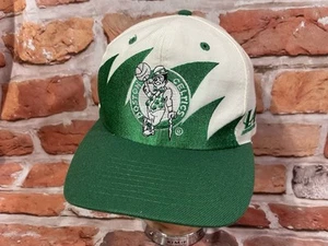 De colección Boston Celtics Logo Atlético Diente de Tiburón Snapback Sombrero Blanco/Verde - Imagen 1 de 12