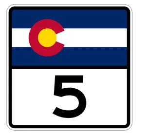 Colorado State Highway 5 Sticker Decal R1776 Highway Sign - Picture 1 of 1