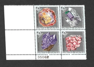 US STAMP 1538-1541 Minerals 10c Plate block 1974Mint NH OG FREE SHIP - Picture 1 of 1