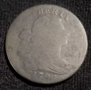 Busto drappeggiato 1796 grande centesimo BUONO MARRONE bella moneta antica - Foto 1 di 4