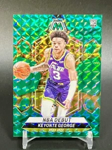 Mosaic 2023-24 Keyonte George Rookie NBA Debut Teal Green Prizm /75 Utah Jazz - Picture 1 of 2