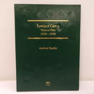 Carpeta de centavos Lincoln 1930-1958 volumen 2 Littleton Coin Company - Imagen 1 de 6