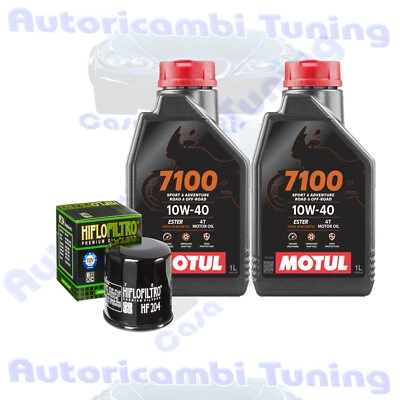 Kit Tagliando Olio Motul 7100 10W40 Per Yamaha MT-03 MTN320-A B082 2016>2017 - Immagine 1 di 4