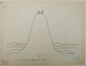 Dessin Ancien Encre Illustration Tempête Sable JICKA Jacques Kalaydjian 1950 - Foto 1 di 2