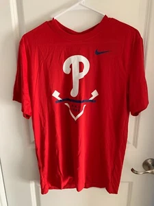 Nike Dri-Fit Philadelphia Phillies 1883 Red Training Breathable T-Shirt Medium - Picture 1 of 5