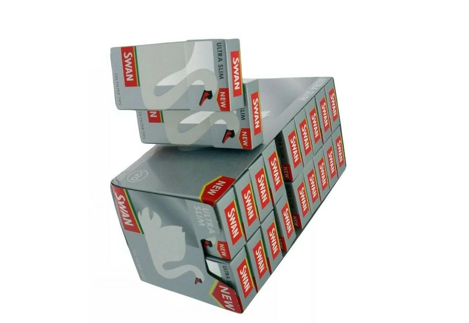 Full Box of New 126 Swan Ultra Slim Cut Cigarette Filter Tips FreeP&P Only£14.49 - Image 1 of 1