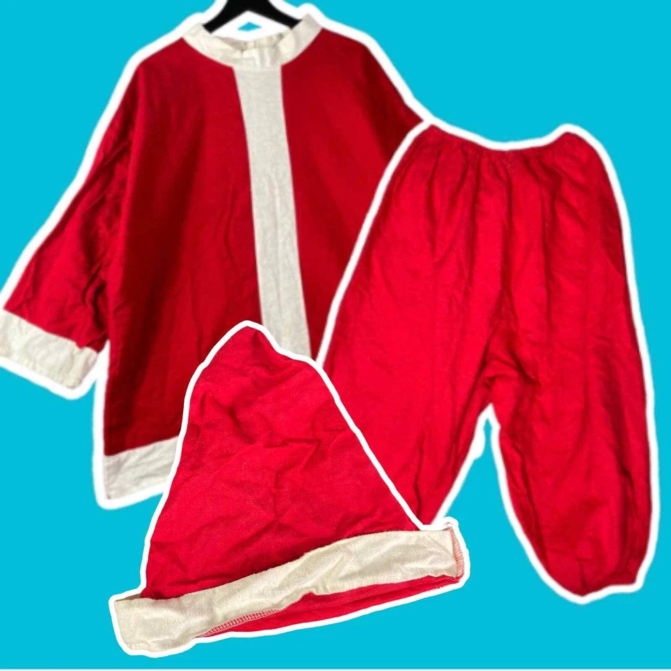Disfraz de Papá Noel de colección traje rojo traje de vacaciones adulto talla única Navidad de colección Foto 1 de 4