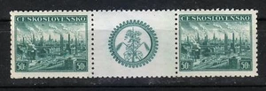 Czechoslovakia 1938 MNH Mi 400ZW Sc 249 Pilsen , The Capital of Beer ** - Picture 1 of 2