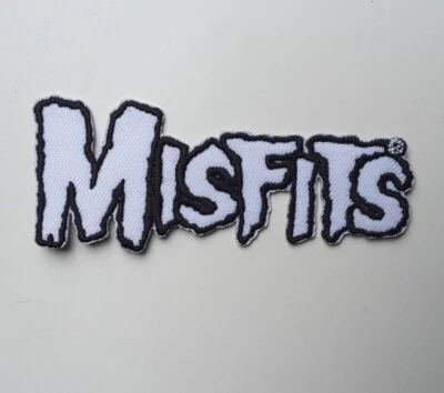 MISFITS Iron On Patch: WHITE LOGO : Official Merchandise horror fan gift £pa - Image 1 of 4