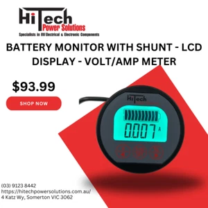 Battery Monitor with Shunt - LCD Display - Volt/Amp Meter - Picture 1 of 2