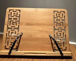 Rezept-/Kochbuchhalter aus Holz Ständer Ausschnitt Stil - Bild 1 von 4