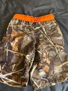 UNBRANDED BOYS SIZE 8 CAMO SWIM TRUNKS SWIMSUIT - Picture 1 of 2