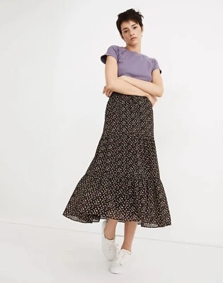 Maxi falda Madewell Imogen Georgette con volantes en capas en adorable Ditsy talla XS Foto 1 de 4