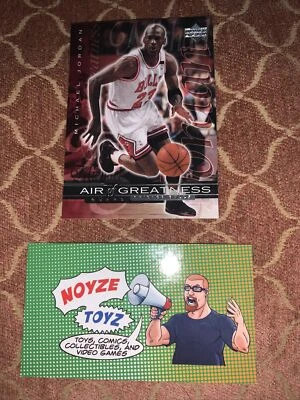 MICHAEL JORDAN 1999-00 UPPER DECK AIR OF GREATNESS 137 CHICAGO BULLS HOF CARD - Image 1 of 4