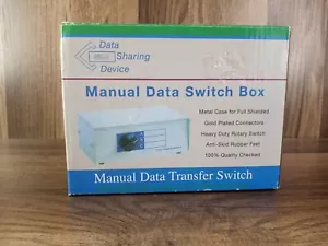 Manual Data Switch Box DW-HD15AB Gold Plated Connectors, Metal Case, Rotary Swit - Picture 1 of 4