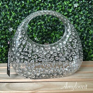 Bolso clutch Like Dreams cristal transparente nuevo con etiquetas - Imagen 1 de 7
