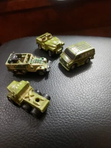 4 Micro Machine Military Jeep Van Truck Micro Mini Camo Set Of 4 Minis USMC  - Picture 1 of 13