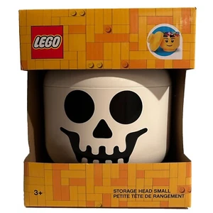 LEGO Skelett Schädel Aufbewahrungskopf kleiner Behälter Halloween Deko 6,3” x 7,28” - Bild 1 von 6