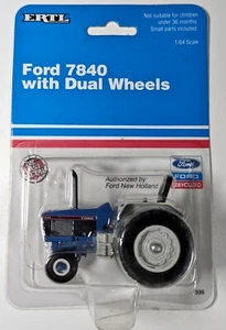 1/64 Ford 7840 w/duals, ROPS, 2WD. New on card - Picture 1 of 3