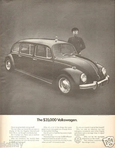 1971 LARGE Print Ad of VW Volkswagen Beetle Bug Streatch Limousine $35,000 - Picture 1 of 1