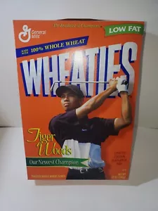 Scatola cereali grano inaugurale Tiger Woods edizione limitata vintage 1998 sigillata - Foto 1 di 5