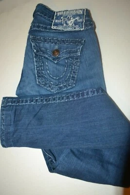 True Religion Women's Billy Super T Skinny Thick Stitch Blue Jeans Sz 25x29 - Image 1 of 4