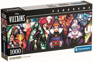 NEW Clementoni Panorama Jigsaw Puzzle 1000 Pieces 39872 Disney Villains - Foto 1 di 2