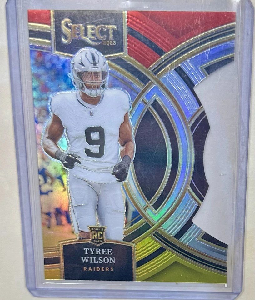 TYREE WILSON 2023 SELECT ROOKIE CARD PREMIER LEVEL RED/YELLOW DIE CUT RAIDERS 11 - Image 1 of 1