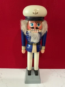 Vintage Erzgebirge Royal Navy Handarbeit Holz Nussknacker in OVP - Bild 1 von 11