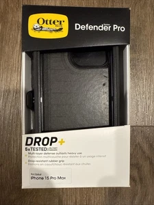 Coque OtterBox Defender avec étui pour iPhone 15 Pro Max Noir - Photo 1 sur 1